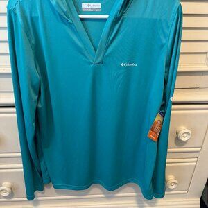 NWT Columbia Omni-Shade Rapid Creek V-Neck Hoodie Large